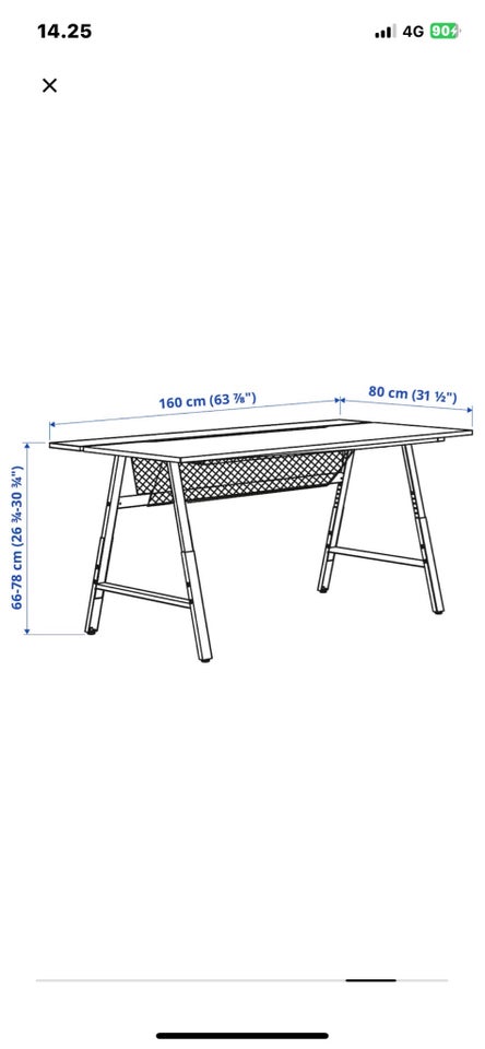 Skrive-/computerbord, Ikea