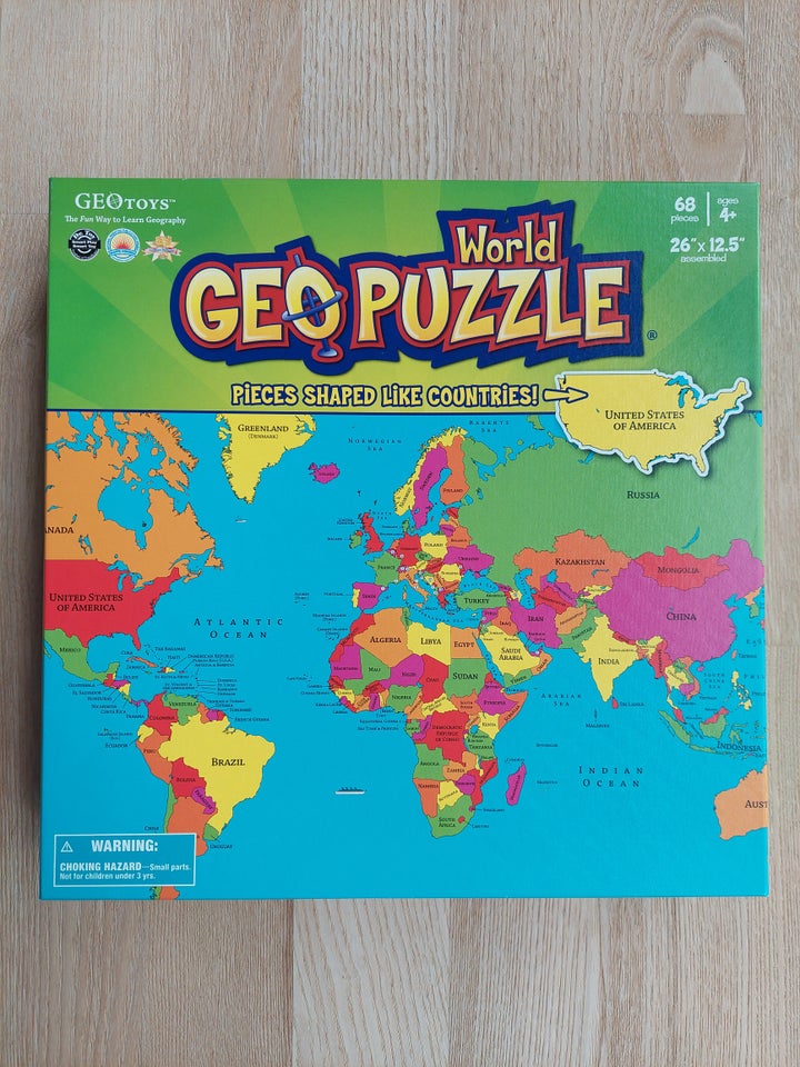 Geopuzzle world Puslespil