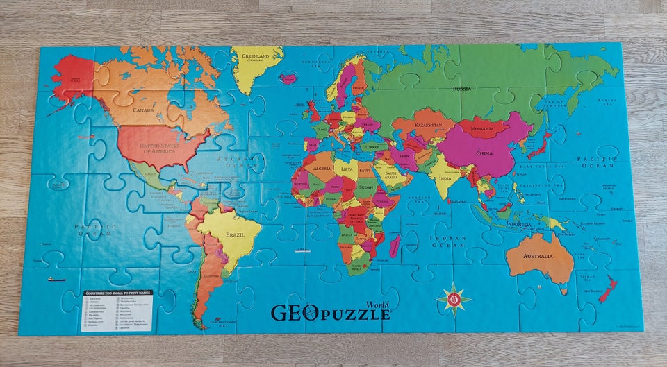 Geopuzzle world Puslespil