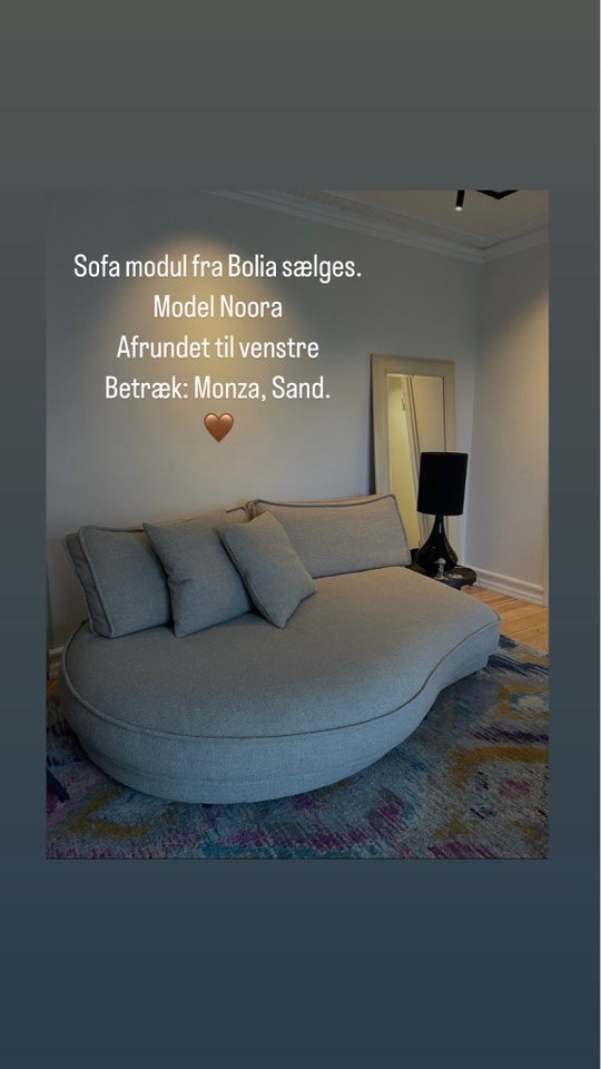 Sofa, uld, 3 pers.