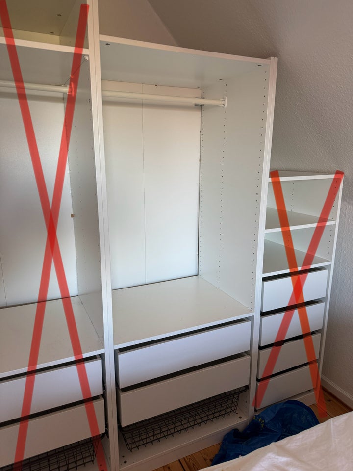 Klædeskab, Ikea Pax, b: 75 d: 58 h: