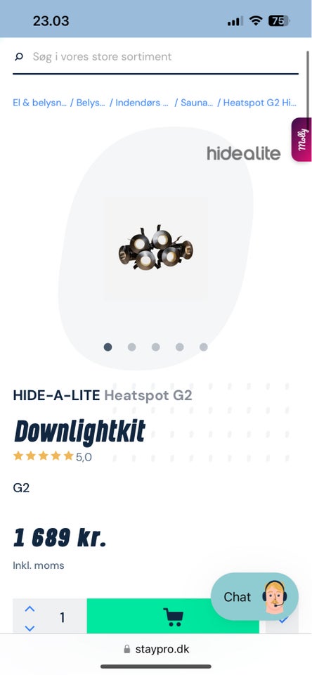 Indbygningsspot Hidealite