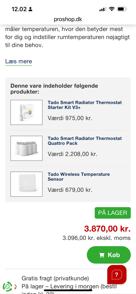 Termostat, Tado v3+