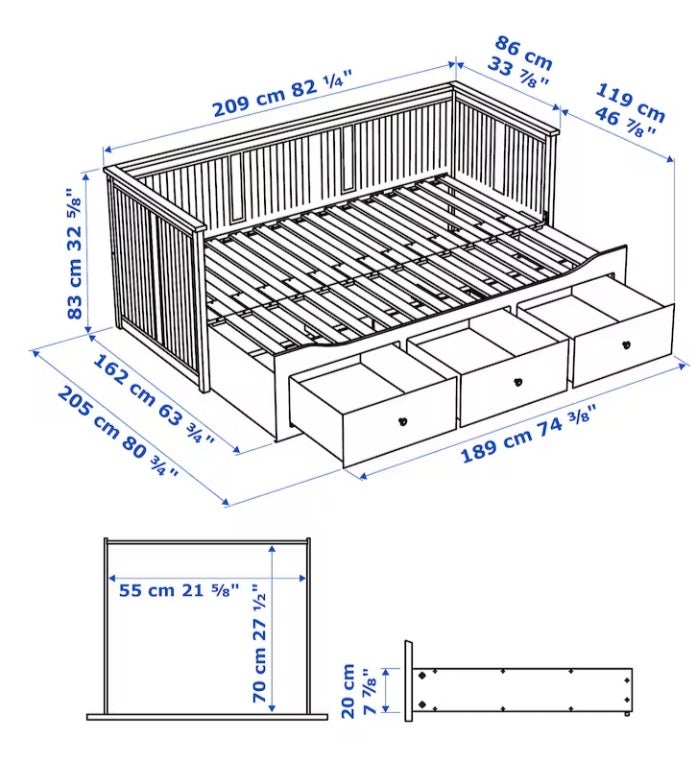 Sovesofa IKEA Hemnes