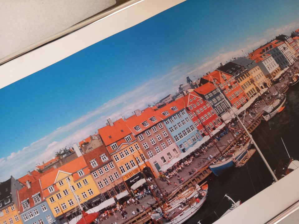 Plakat i ramme af Nyhavn, b: 100 h: 35