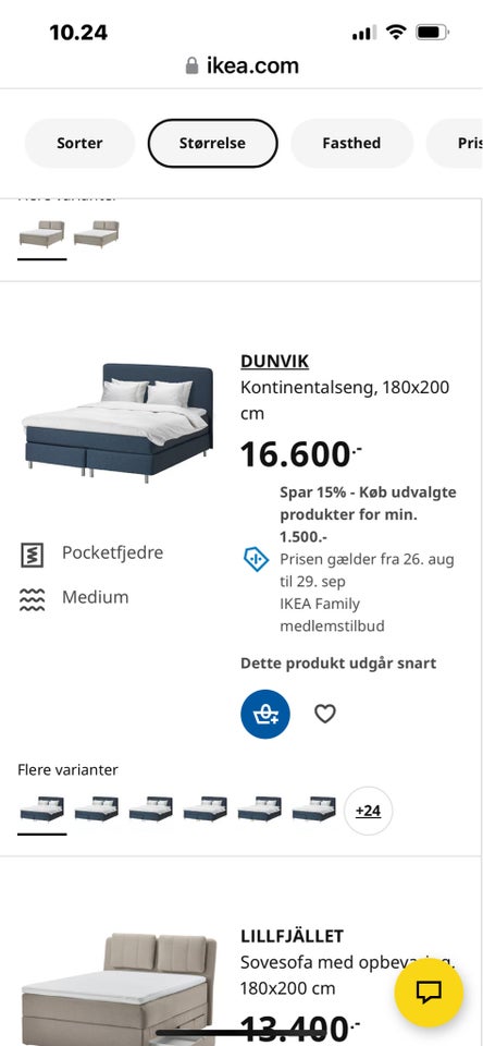 Continental IKEA  b: 180 l: 200