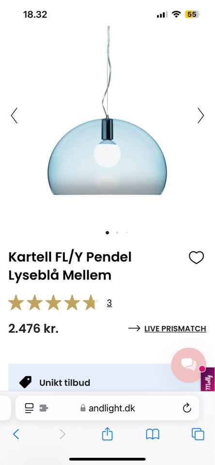 Pendel, Kartell FLY pendel