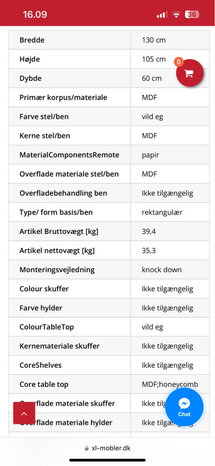 NY PRIS Lækkert massiv egetræ