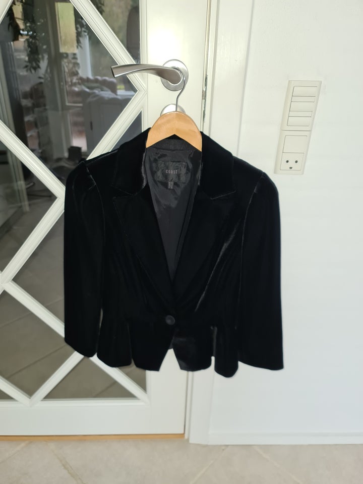 Blazer, str. 36, Jakke i sort velour