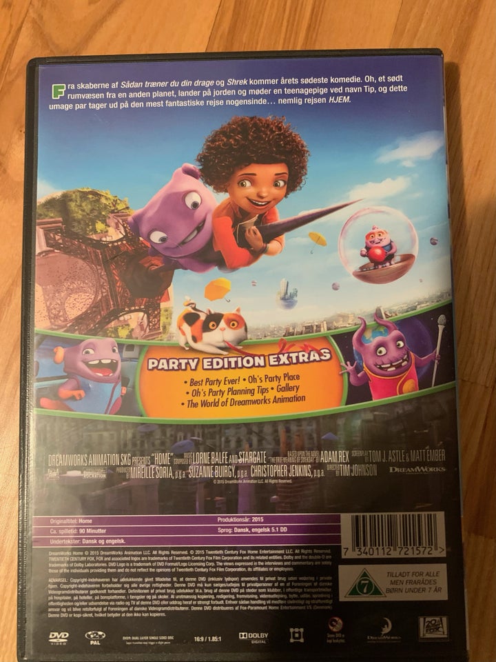 Hjem, DVD, familiefilm