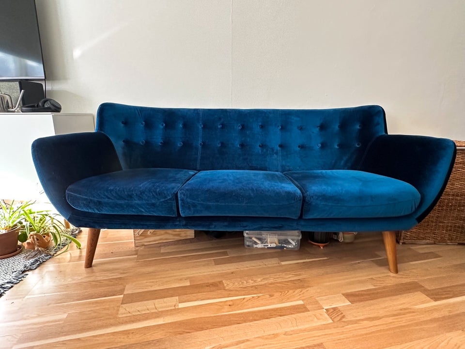 Sofa, velour, 3 pers.