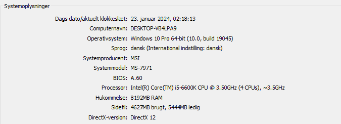 Selvbyg i5 6600k 35 Ghz