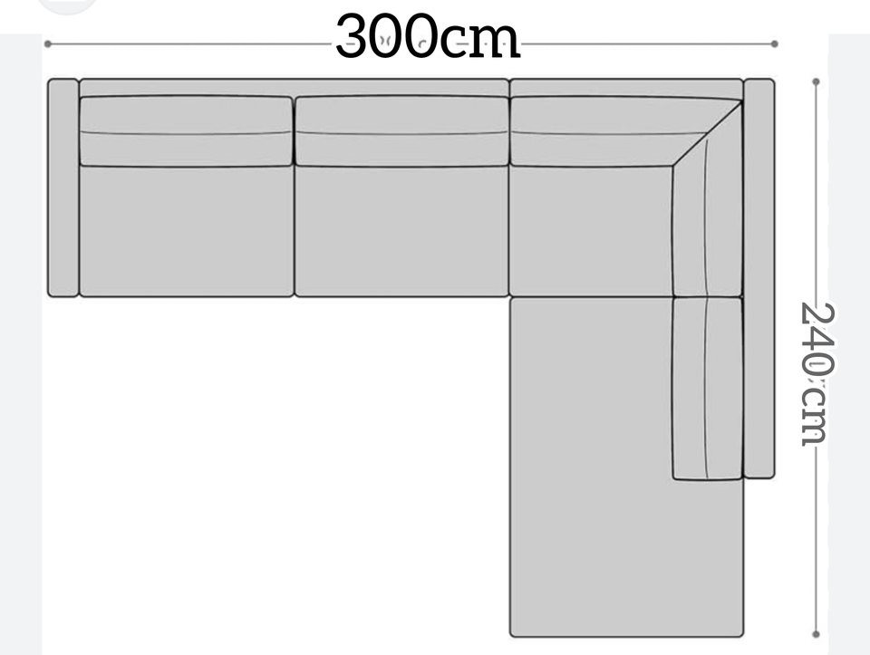 Hjørnesofa, læder, 7 pers.