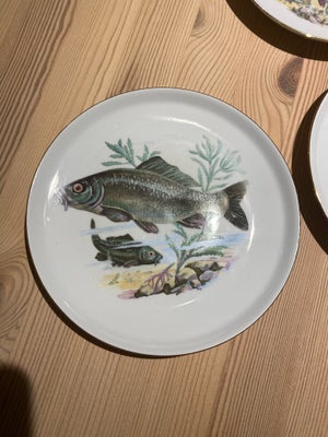 Porcelæn Fisketallerkner