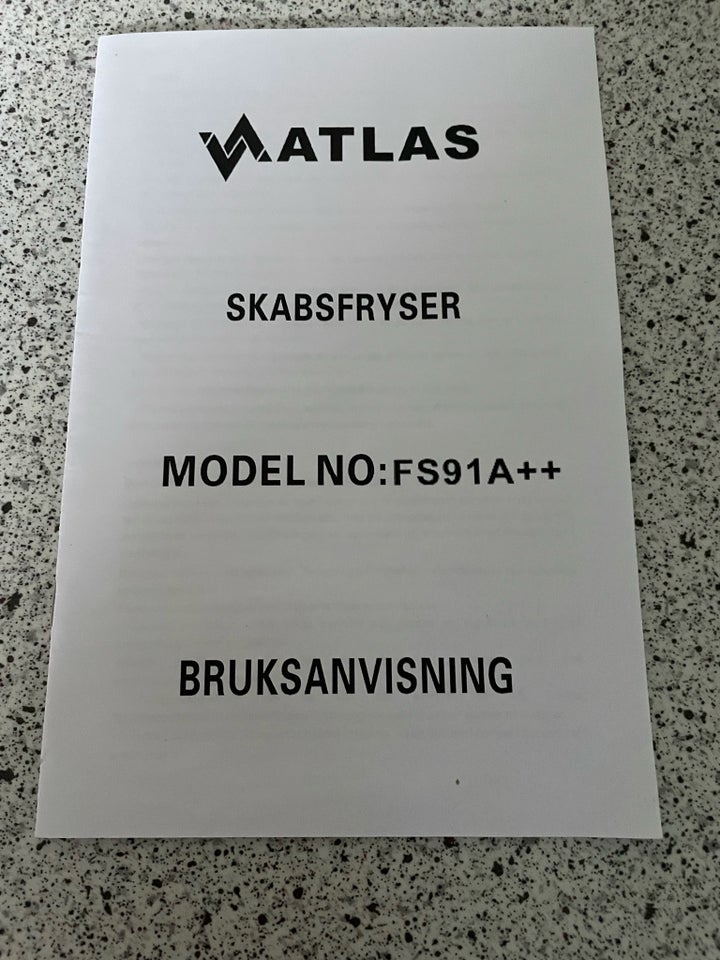 Fryseskab, Atlas FS91A++, 80 liter