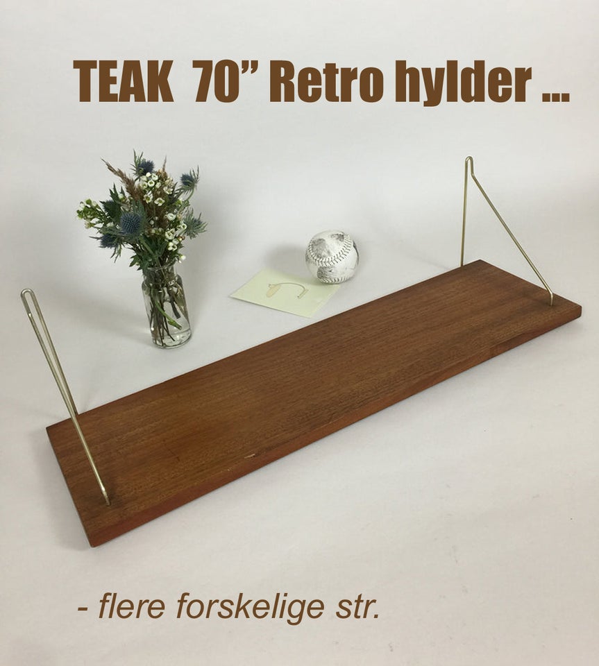 TEAK retro hylder, D A N S K