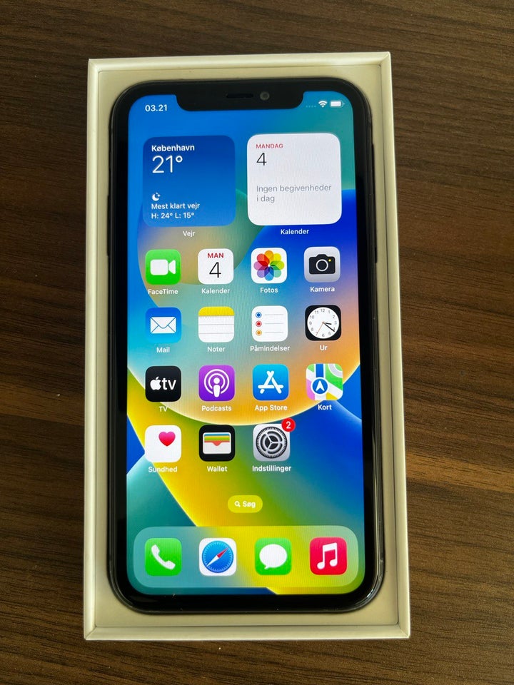 iPhone 11, 128 GB, sort