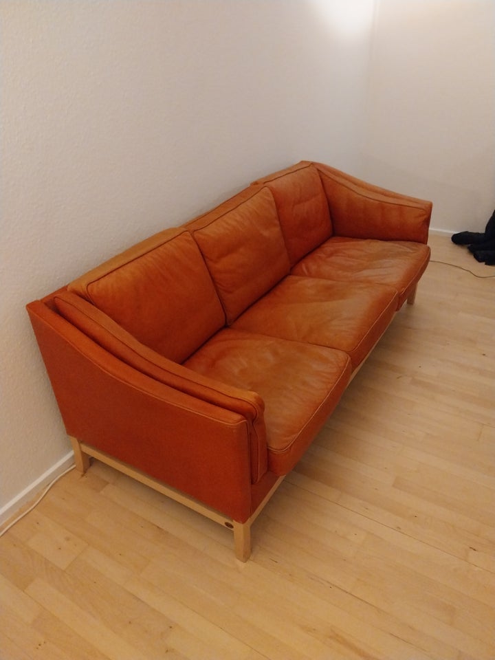 Sofa, læder, 3 pers.