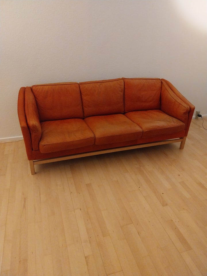 Sofa, læder, 3 pers.