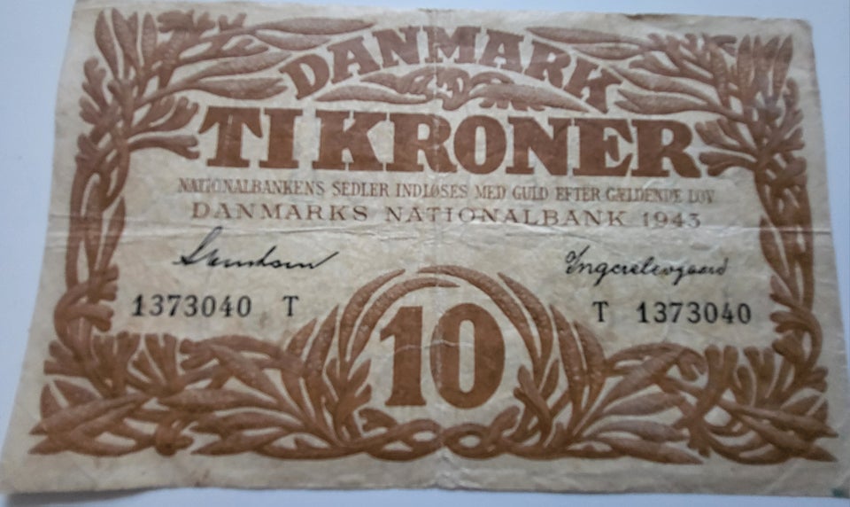 Danmark, sedler, 10