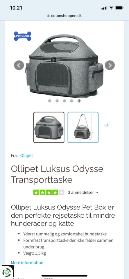 Transportkasse, Ollipet Luksus