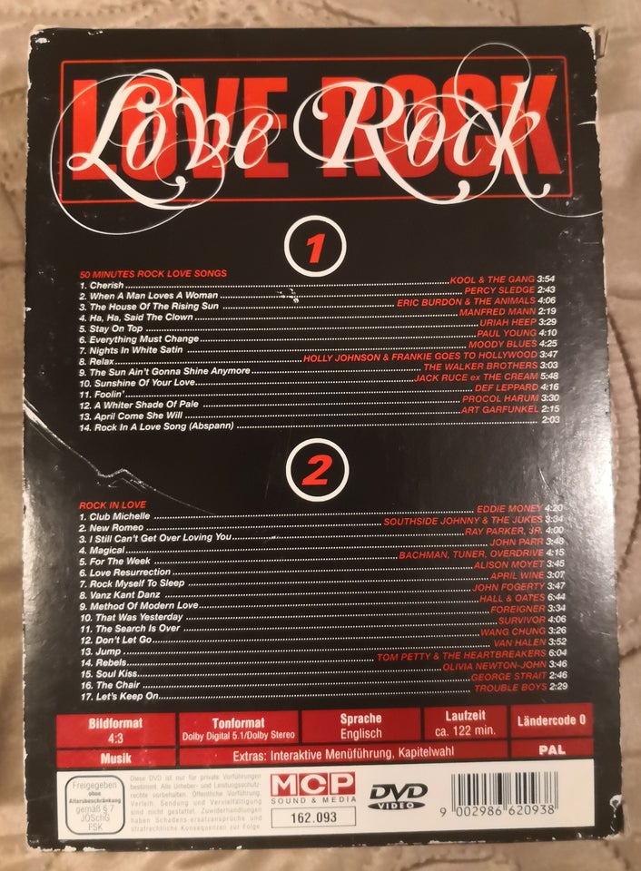 "Love Rock" 2 DVD Musik NYE DVD