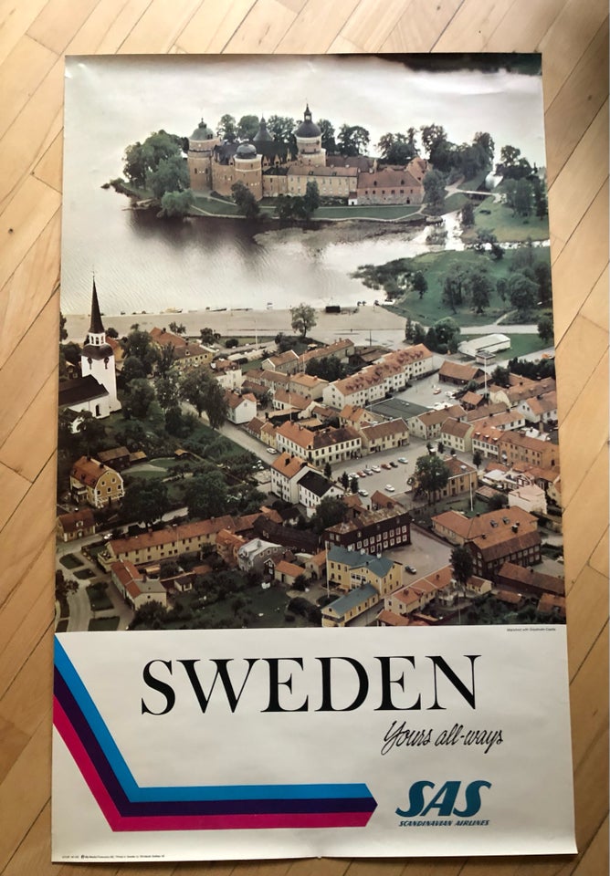 SAS Plakat Vintage motiv: Sweden