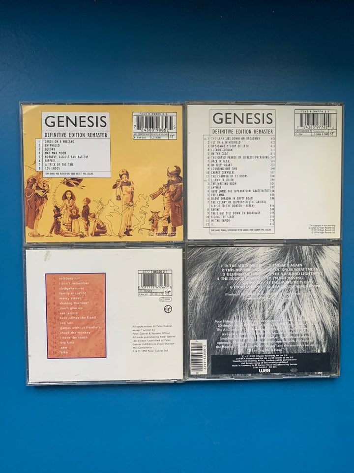 GENESIS / GABRIEL / COLLINS: 4 CD