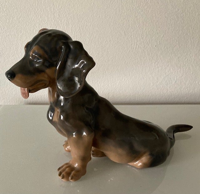 Porcelæn Figur Gravhund Royal