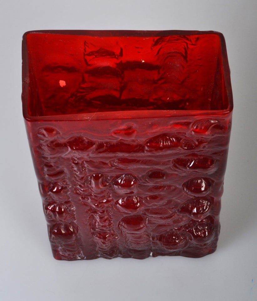 Rød Glas Vase, Design Glas