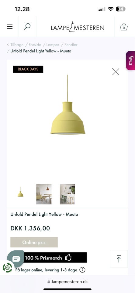 Anden loftslampe, Muuto Lampe