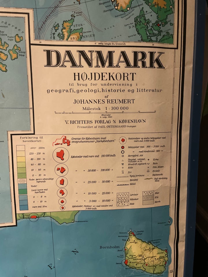 Skolekort Danmark på ramme