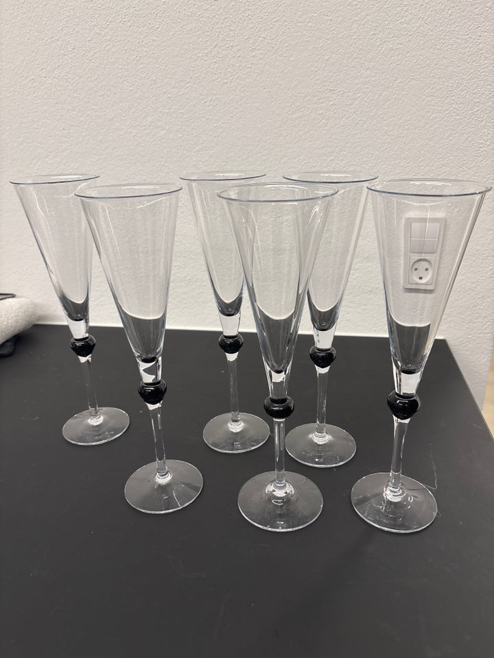 Glas, Champagneglas 6 stk