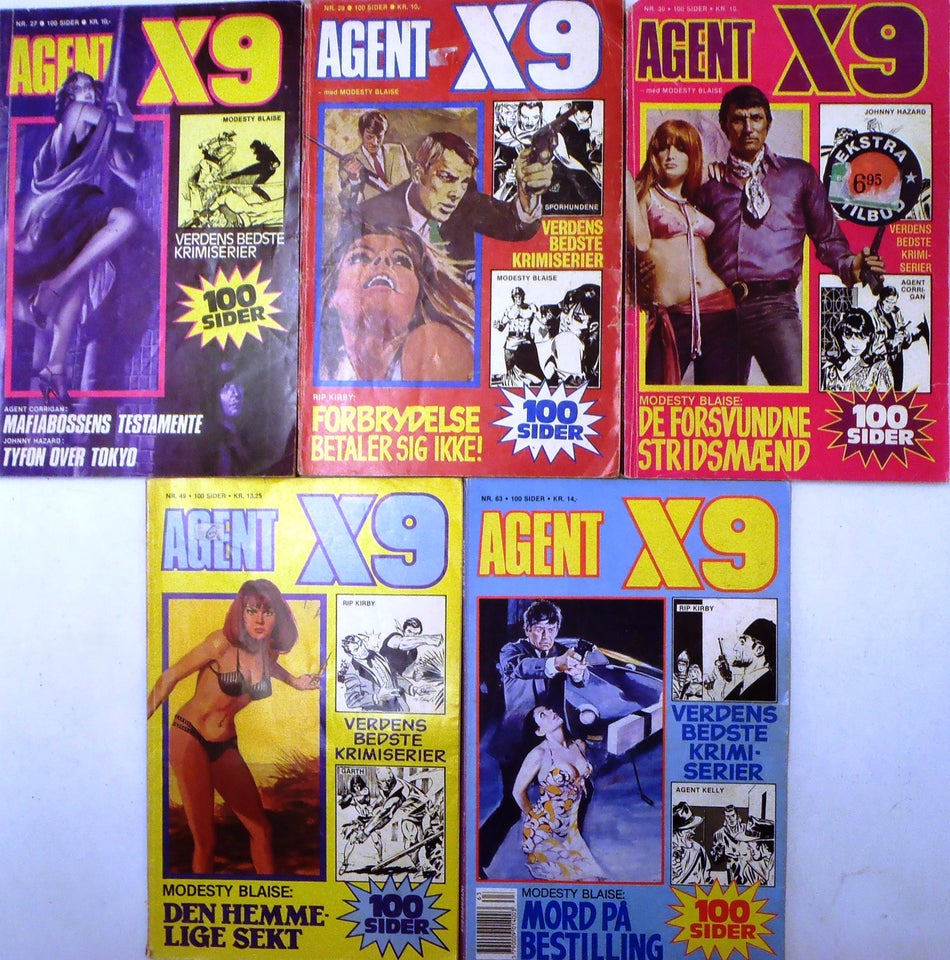 Agent X9 - 5 stk Tegneserie