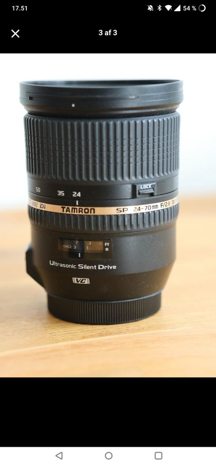 Standard zoom Tamron 24-70mm