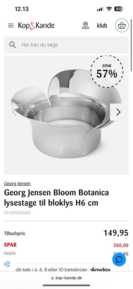 Fyrfadslys , Georg Jensen