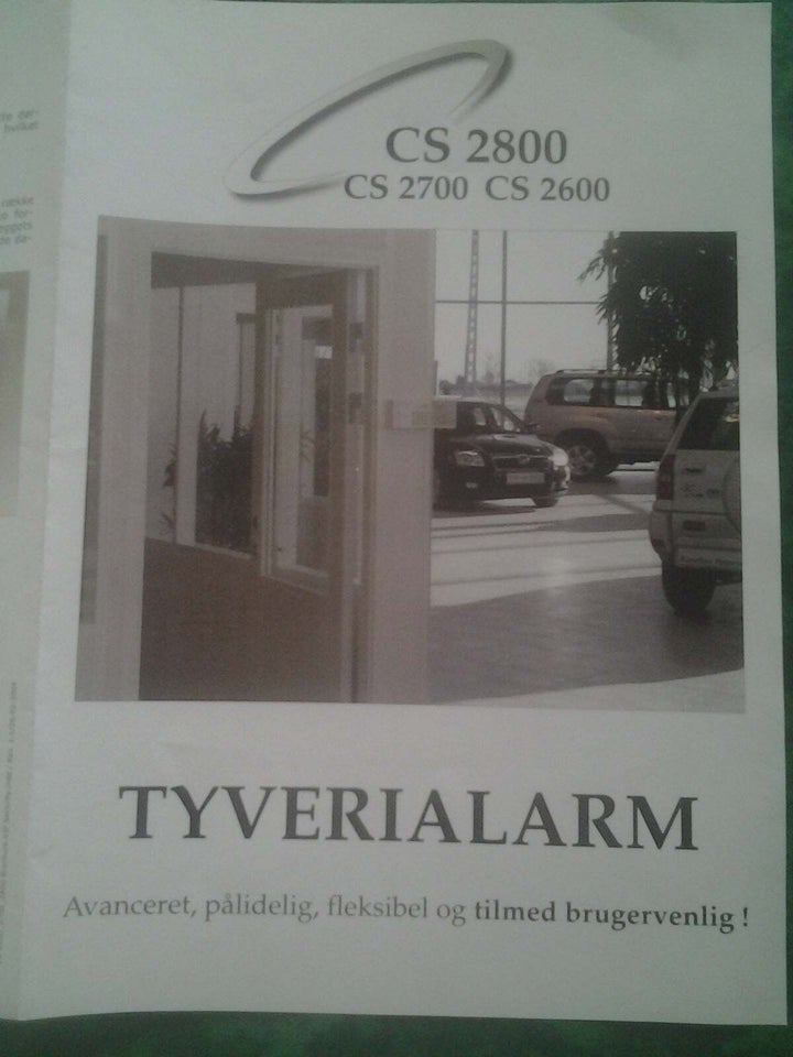 Tyverialarm, alarmsystem cs2700