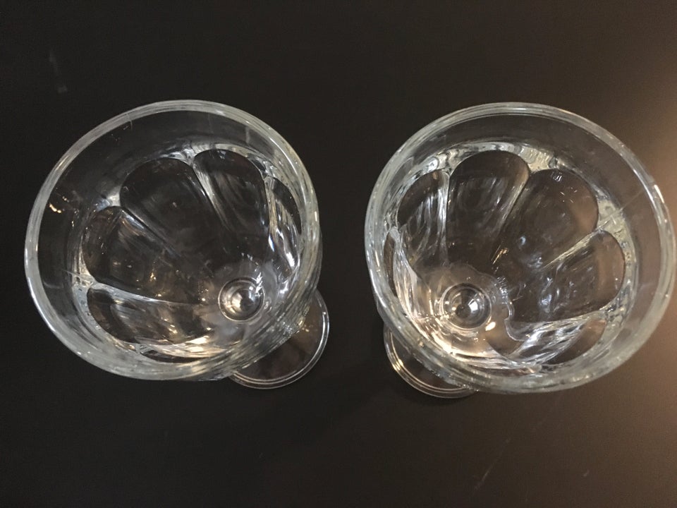 Glas, 2 "slots"glas - H 16 cm