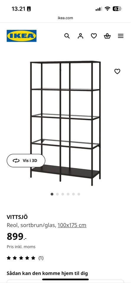 Reol, Ikea vittsjö reol i HVID