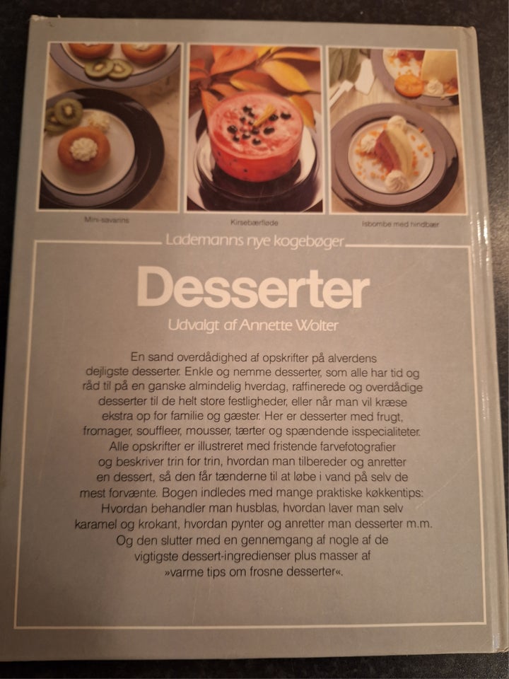 Desserter, emne: mad og vin