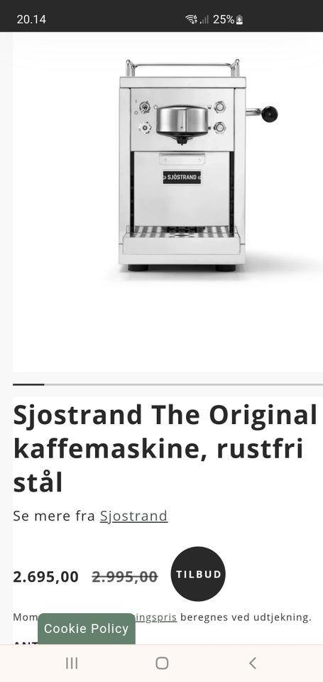 Sjøstrand kaffemaskine