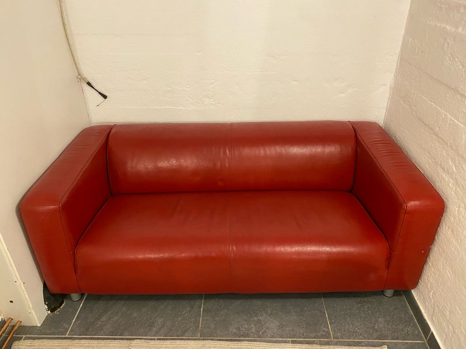 Sofa, læderlook, 2 pers.