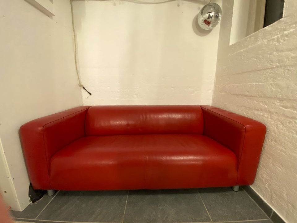 Sofa, læderlook, 2 pers.