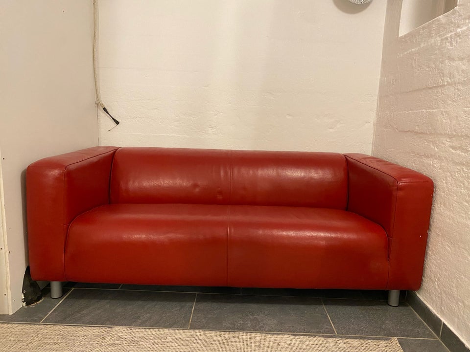 Sofa, læderlook, 2 pers.