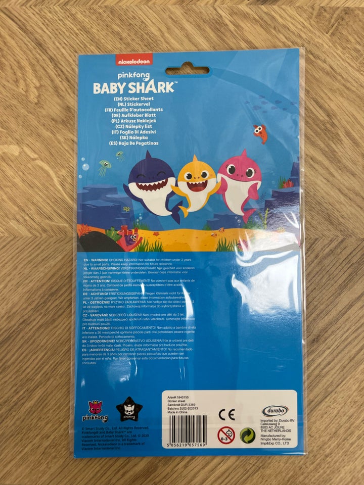 Klistermærker, Baby Shark