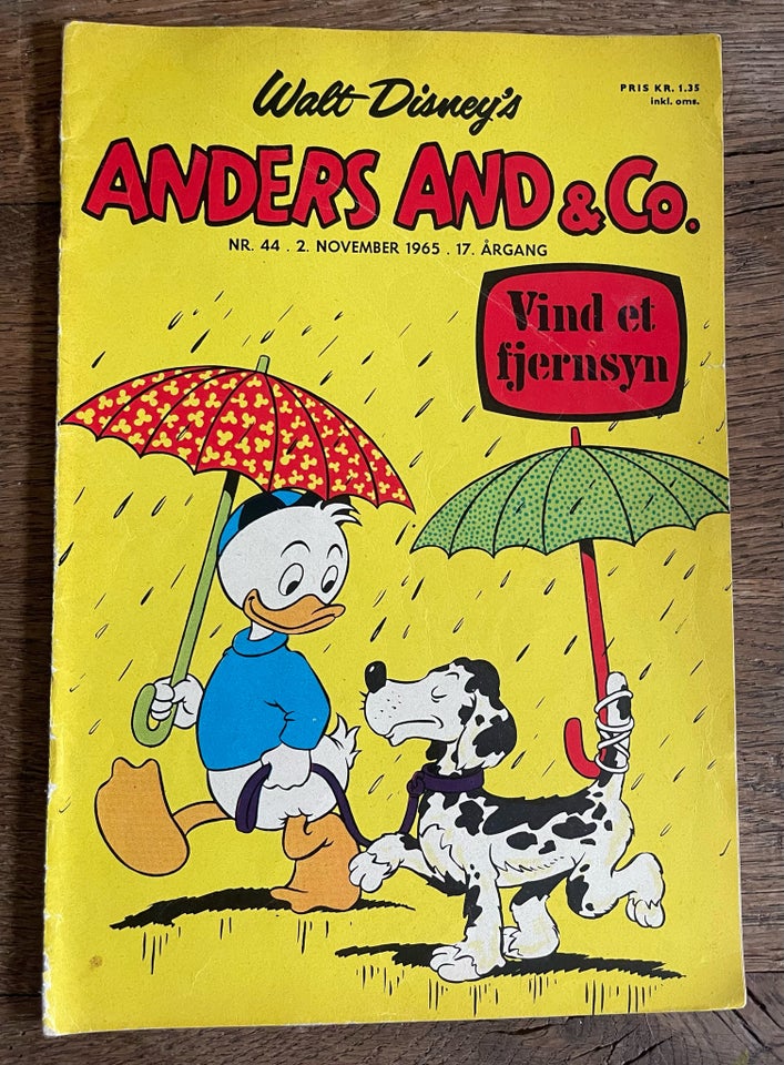 Anders And 1965 nr. 44 inkl bagklap,