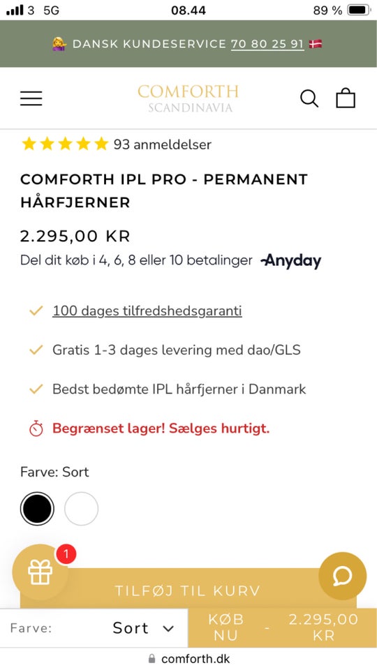 Hårfjerning IPL Comforth