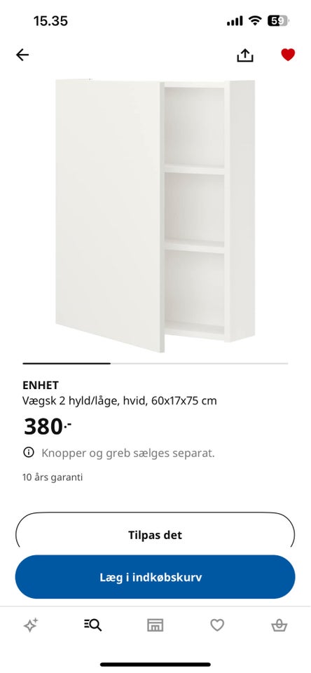 Enhet vægskab, Ikea