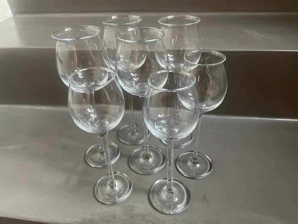 Glas, 4x rød og 3x hvid , Holmegaard