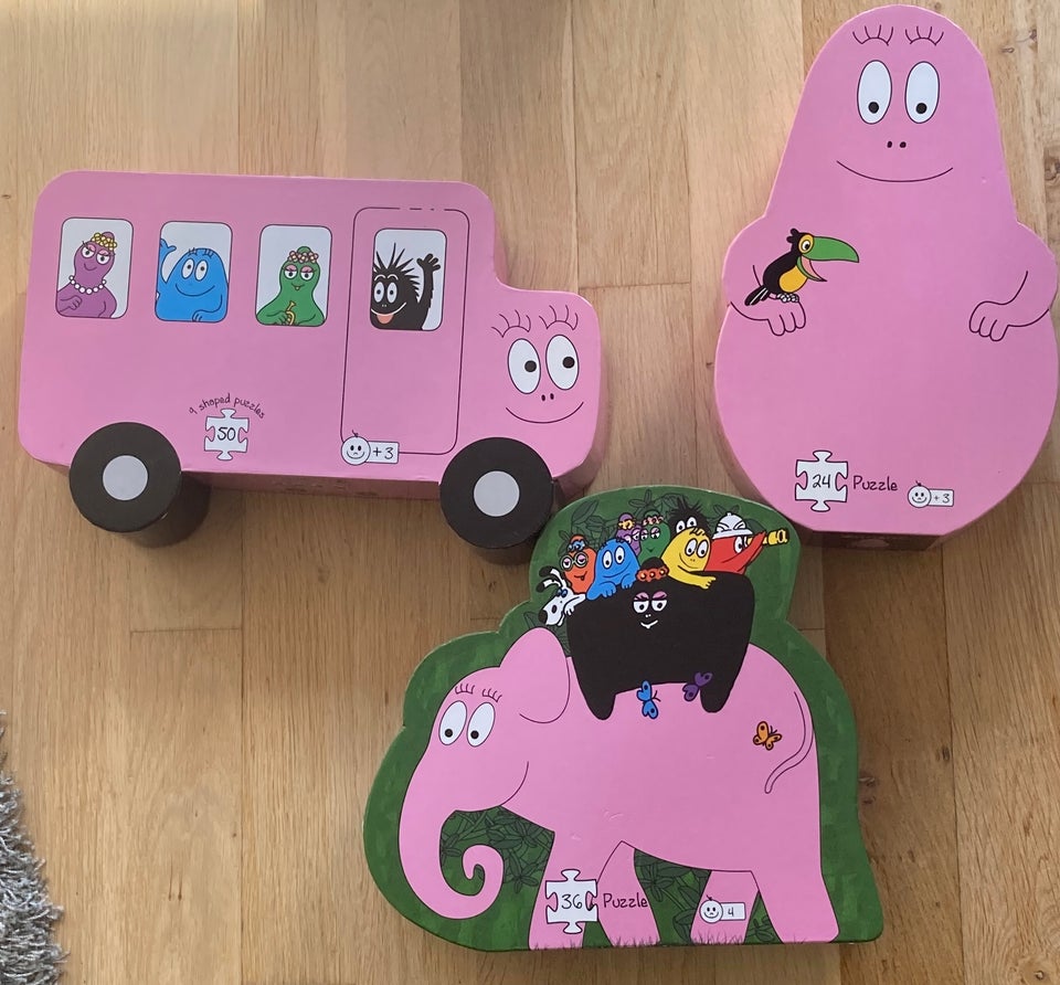 Barbapapa puslespil x3,